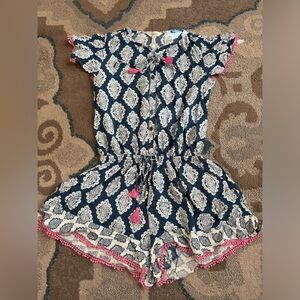 Matilda Jane navy and white romper size small